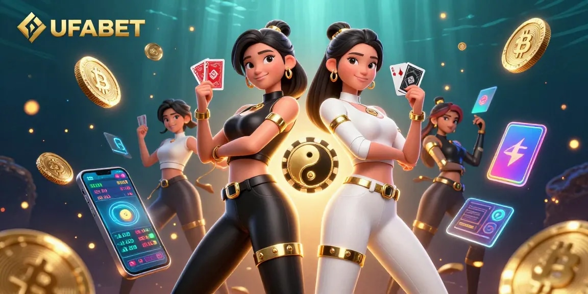 Win big with UFABET's exciting gambling experience featuring twin Asian card players.