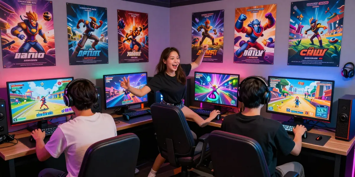 Players enjoying ecchigames in a vibrant gaming scene with colorful characters and exciting gameplay.