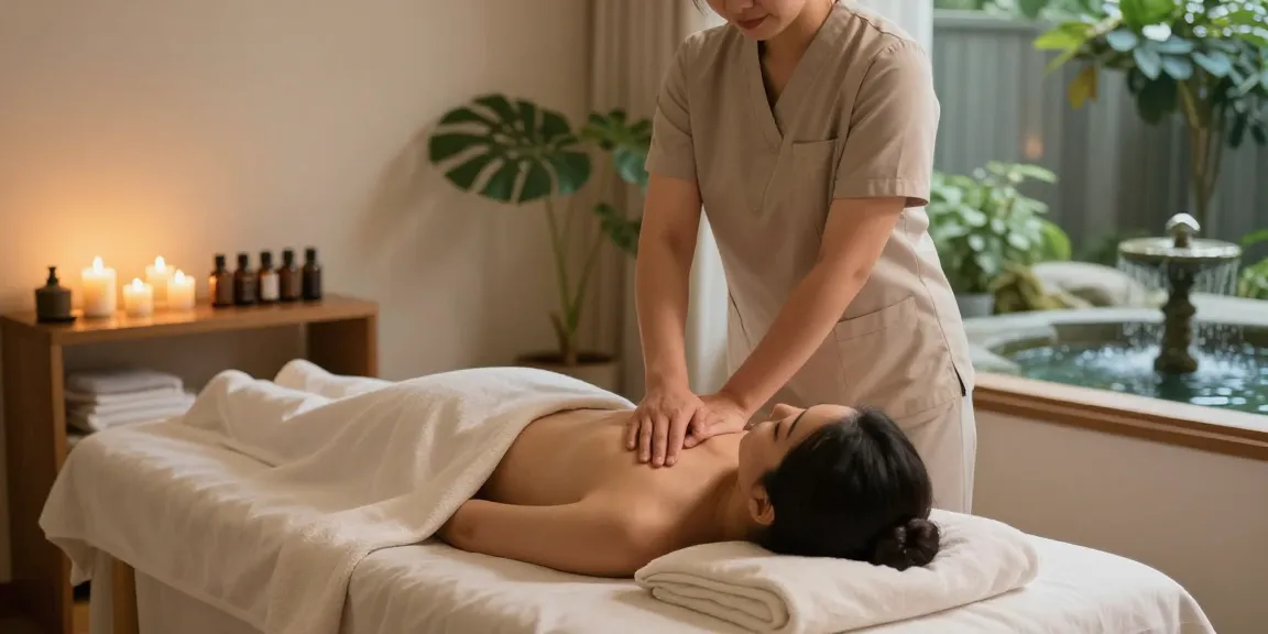 Seoul출장안마 relaxation therapy session in a serene massage room.