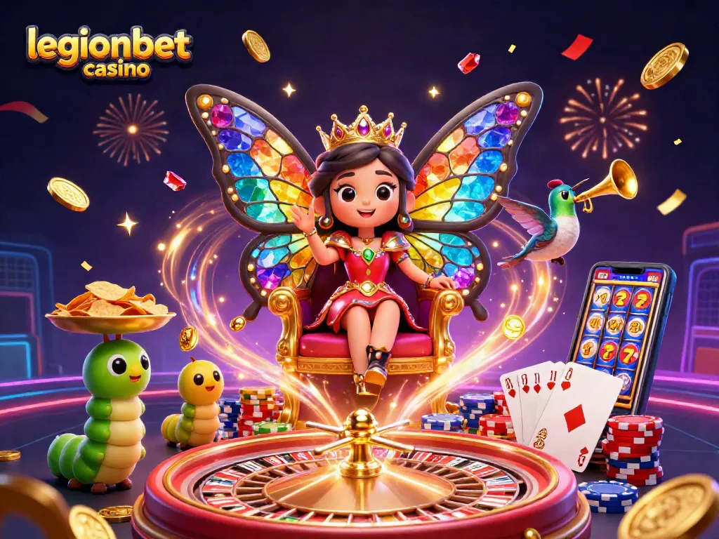 Play exciting games at legionbet casino with vibrant characters, golden coins, and thrilling visuals.