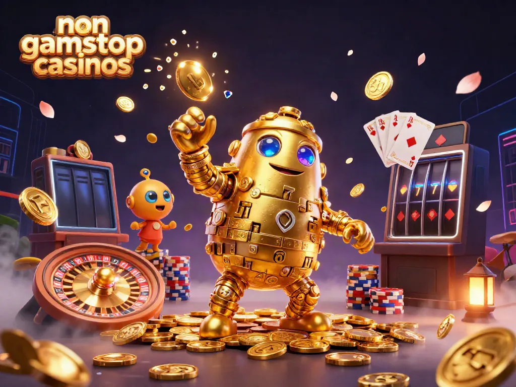 Experience excitement with non gamstop casinos featuring vibrant 3D characters and dynamic casino elements.